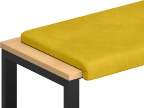 vidaXL Μαξιλάρι πάγκου Βελούδο Κίτρινο Βάθος 35 εκ.