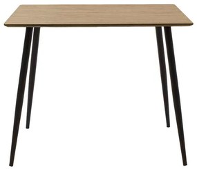 Τραπέζι Cuba pakoworld MDF sonoma-μαύρο 70x70x75εκ