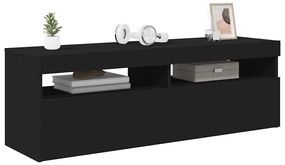 vidaXL Έπιπλο Τηλεόρασης με LED Μαύρο 120x35x40 εκ.