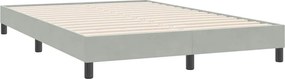 vidaXL Κρεβάτι Boxspring χωρίς Στρώμα Ανοιχτό Γκρι 160x220 εκ