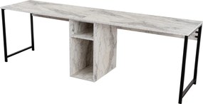 Γραφείο Μάρμαρο Freesia / Μαύρο TWIN 240x60x74