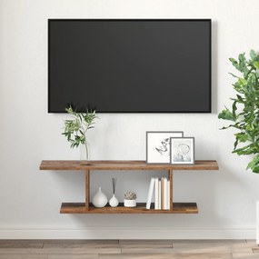 vidaXL Ντουλάπι TV με ράφι Καφέ 103 x 30 x 26.5 εκ Επεξεργασμένο ξύλο