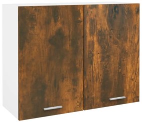 vidaXL Κρεμαστό Ντουλάπι "Lyon" Καπνιστή Δρυς 80x31x60 εκ. από Τεχνητό Ξύλο