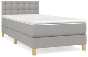 ΚΡΕΒΑΤΙ BOXSPRING ΜΕ ΣΤΡΩΜΑ ΑΝΟΙΧΤΟ ΓΚΡΙ 80X200 ΕΚ. ΥΦΑΣΜΑΤΙΝΟ 3140889