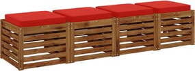 vidaXL Μαξιλάρια καθιστικού 4 κομματιών VUGHT 4 pcs 100% Πολυεστέρας