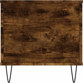 vidaXL Τραπεζάκι Σαλονιού Καπνιστή Δρυς 90x44,5x45 εκ. Επεξ. Ξύλο