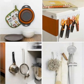 Διάφανη Αυτοκόλλητη Κρεμάστρα Γάντζος Τοίχου Φ3.50cm