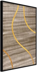 Αφίσα - Golden Stripes - 20x30 - Μαύρο - Χωρίς πασπαρτού