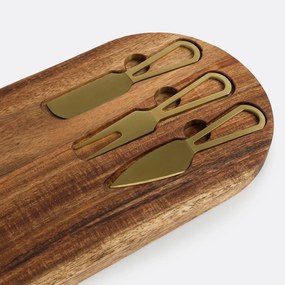 Ξύλο κοπής και μαχαιροπίρουνα σετ, από ακακία, Akacito