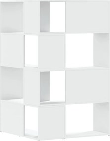 vidaXL Βιβλιοθήκη Γωνιακή 4 Επ. Λευκή 85x85x140 εκ Επεξ. Ξύλο