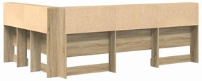 vidaXL Κεφαλάρι Αποθήκης με ράφι Sonoma Δρυς 120 cm Επεξεργασμένο ξύλο