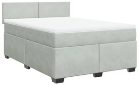 ΚΡΕΒΑΤΙ BOXSPRING ΜΕ ΣΤΡΩΜΑ ΑΝΟΙΧΤΟ ΓΚΡΙ 140X190 ΕΚ. ΒΕΛΟΥΔΙΝΟ 3286300