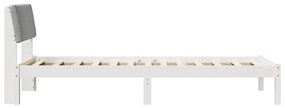 vidaXL Σκελετός Κρεβατιού Λευκό και ανοιχτό γκρι 120 x 190 cm