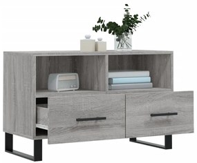 vidaXL Έπιπλο Τηλεόρασης Γκρι Sonoma 80x36x50 εκ. από Επεξεργ. Ξύλο