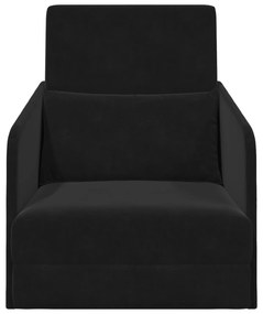 vidaXL Kαναπές κρεβάτι  2-σε-1 Μαύρος 65x80x83 εκ. Βελούδο