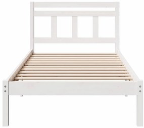 VidaXL Σκελετός Κρεβατιού Λευκό 90 x 190 cm Στερεά ξυλεία πεύκου