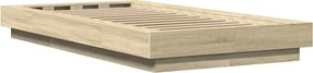 vidaXL Πλαίσιο Κρεβατιού Sonoma Δρυς 100x200 εκ. Επεξεργασμένο Ξύλο