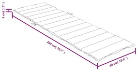 Μαξιλάρι Ξαπλώστρας Μπεζ Μελανζέ 200x60x4 εκ. Ύφασμα - Μπεζ