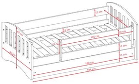 Παιδικό κρεβάτι Classic -Leuko-180 x 80