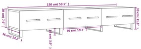 ΈΠΙΠΛΟ ΤΗΛΕΟΡΑΣΗΣ ΜΑΥΡΟ 150X36X30 ΕΚ. ΑΠΟ ΕΠΕΞΕΡΓΑΣΜΕΝΟ ΞΥΛΟ 829173