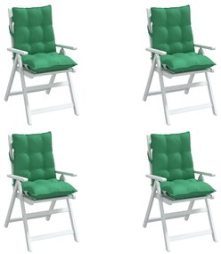 Μαξιλάρια Καρέκλας Χαμηλή Πλάτη 4 τεμ. Πράσινο Ύφασμα Oxford - Πράσινο