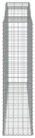 vidaXL Συρματοκιβώτια Τοξωτά 2 τεμ. 300x50x180/200 εκ. Γαλβαν. Ατσάλι
