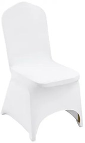 100pcs Chair Covers White Arched Front Spandex Lycra Wedding Party For