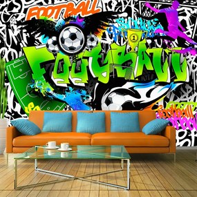 Φωτογραφική ταπετσαρία γκράφιτι ποδόσφαιρο - 100x70