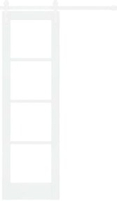 vidaXL Συρόμενη Πόρτα ORKDAL Λευκό 61 x 198.5 εκ. Μασίφ ξύλο πεύκου