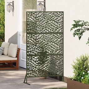 vidaXL Ιδιωτικός Τοίχος Ελιάς 100x50x180 εκ. από Ατσάλι