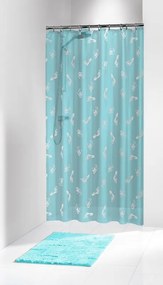 Κουρτίνα Μπάνιου Πλαστική "Amy Turquoise" Sealskin 180x200εκ.