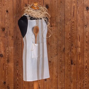 Ποδιά Κουζίνας Pepper Stripe Mocca Melinen 60x75cm 100% Cotton