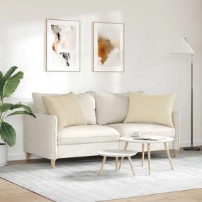 vidaXL Μαξιλάρι Καναπέ 2 pcs Κρεμ 70 x 50 cm ύφασμα