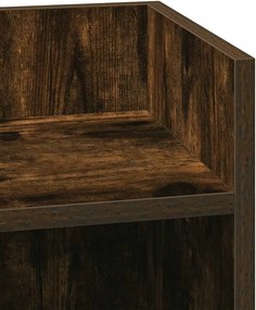 vidaXL Τραπεζάκι με ράφι Καπνιστή Δρυς 25,5x27x60 εκ.