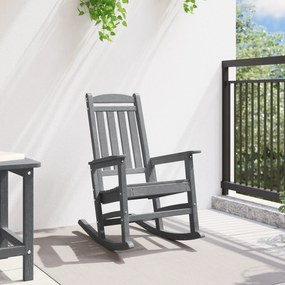 vidaXL Κήπος Ραχιαία Καρέκλα Ανοιχτό Γκρι 70x92x108 εκ από HDPE