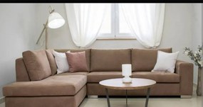 Emilio 1 Γωνιακός καναπές, καφέ 280x220x100cm -Αριστερή γωνία -EMIL100