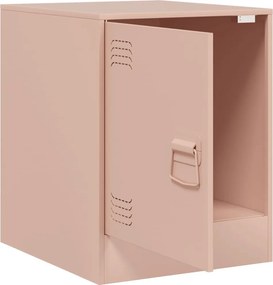 vidaXL Κομοδίνο Ροζ 34,5 x 39 x 44 εκ. από Χάλυβα