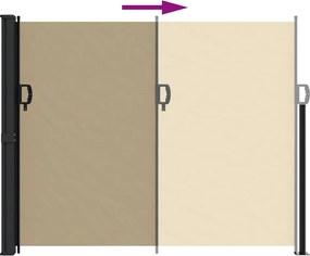 vidaXL Σκίαστρο Πλαϊνό Συρόμενο Μπεζ 170 x 300 εκ.