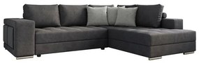 Corner Sofa with Stool New Karina Fylliana Right Corner Grey - Light Grey 278x218x85 cm