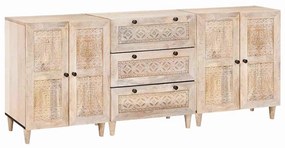 VidaXL Πλαϊνό γραφείο 3 τμχ. 180 x 33,5 x 75 εκ. Μασίφ ξύλο μάνγκο