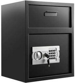VEVOR Digital Depository Safe Electronic Code Lock, Deposit Safe with Two Emergency Keys, Depository Safe with Deposit Slot, Restaurant Safe Carbon Steel, Depository Box for Home, Hotel and Office