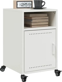 vidaXL Κομοδίνα 2 τεμ. Λευκό 36x39x59 εκ. από Χάλυβα