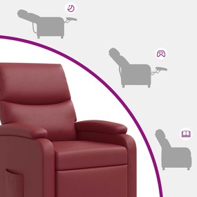 vidaXL Αναπαυτική Καρέκλα Κόκκινο Τεχνητό Δέρμα