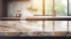 Intra Συλλεκτικό Ξύλινο Παζλ Plywood  4mm - Μαρμάρινος πάγκος κουζίνας με σκεύη Σε Ξύλινο Κουτί - Διαστάσεις Puzzle: 10x10 cm – 25 κομμάτια