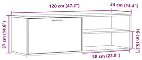 ΈΠΙΠΛΟ ΤΗΛΕΟΡΑΣΗΣ ΤΕΧΝΙΤΗΣ ΔΡΥΣ 120X34X37 ΕΚ. ΕΠΕΞ. ΞΥΛΟ 855973