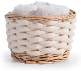 Λαβέτες Borra Σε Καλαθάκι (Σετ 5τμχ) Cream Nef-Nef Homeware Σετ Πετσέτες 30x30cm 100% Βαμβάκι