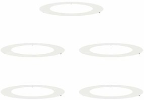 vidaXL Καμπάνα Δέντρου 5 τμχ Λευκή Ø60/90 εκ Χάλυβας