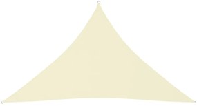 Πανί Σκίασης Τρίγωνο Κρεμ 4 x 4 x 5,8 μ. από Ύφασμα Oxford