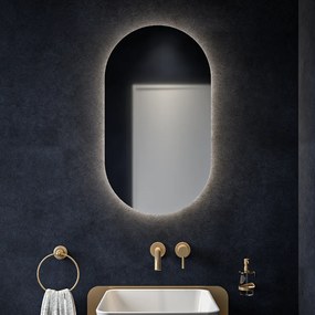 Semi Oval 45x125- Καθρέπτης μπάνιου Led - Χωρίς On/Off