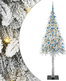 vidaXL Χριστουγεννιάτικο Δέντρο με 300 LED Λευκό 210 cm ΠΕ και Ατσάλι